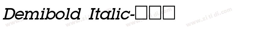 Demibold Italic字体转换